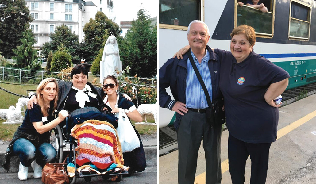 La mujer antes y después de pasar por las piscinas de Lourdes