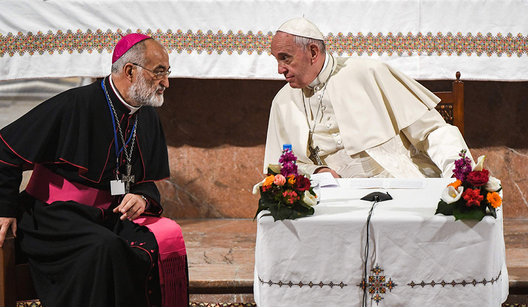 El cardenal Cristóbal López en un encuentro con el Papa Francisco