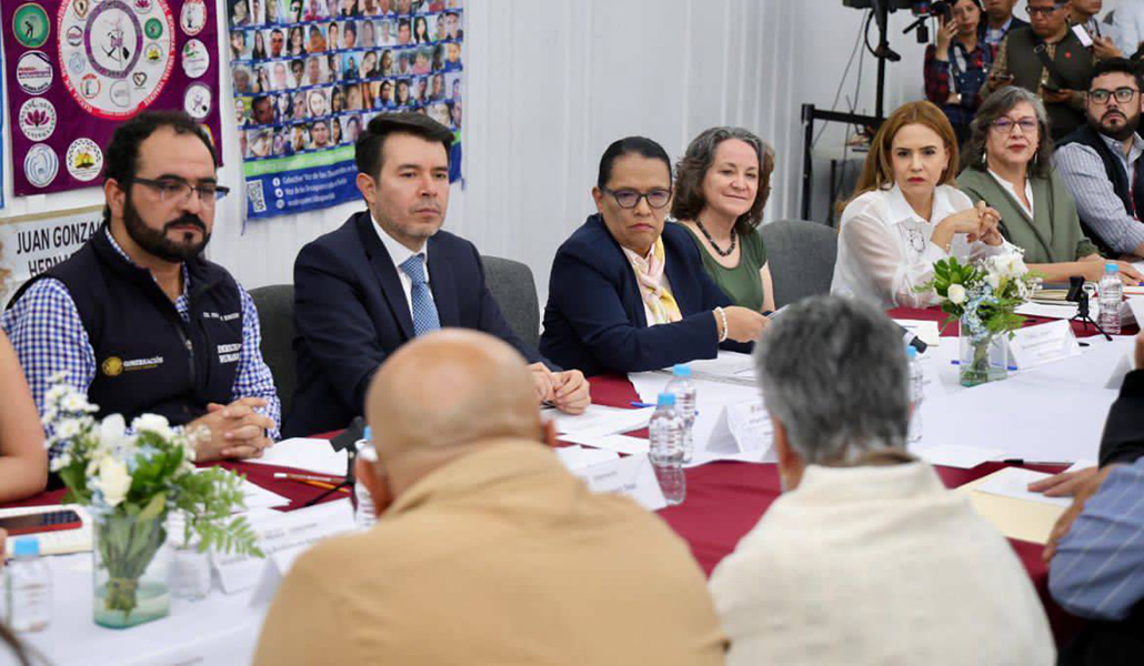 Un momento de la reunión del 8 de abril