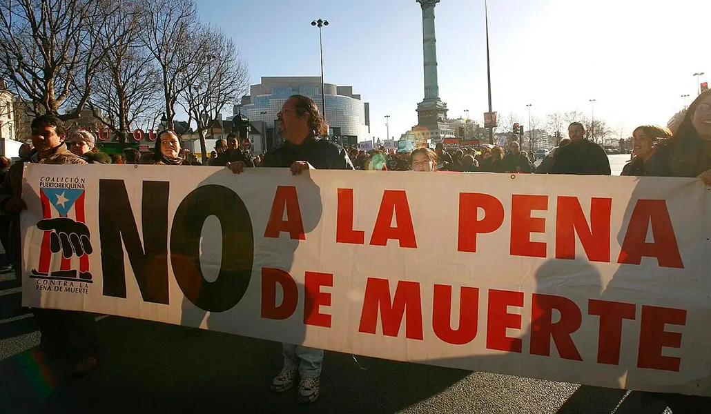 Manifestación contra la pena de muerte