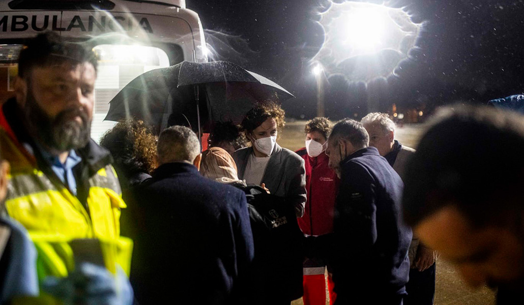 Los niños llegaron el 2 de abril a la Base Aérea de Zaragoza