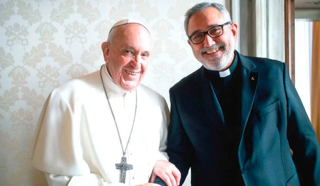 Guerrero con el Papa Francisco