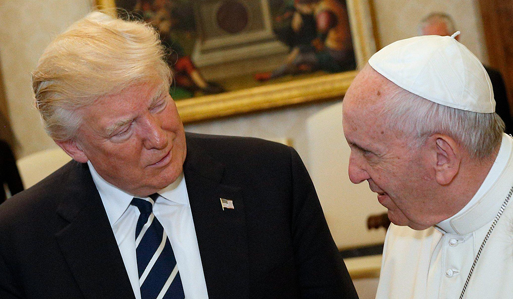 El Papa con Trump en su encuentro de 2017