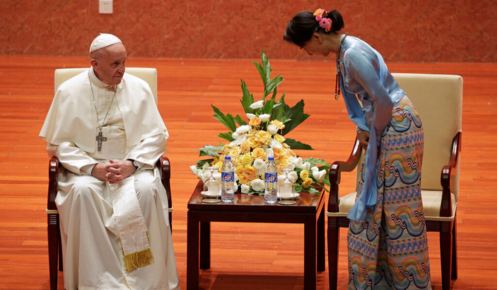 Con la premio Nobel de la Paz Aung San Suu Kyi