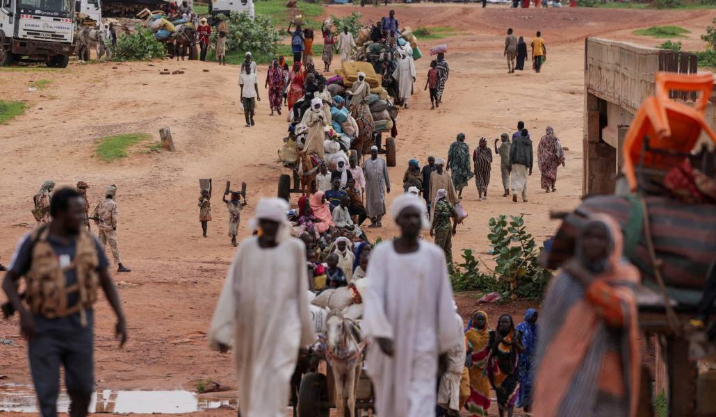 Refugiados sudaneses marchan hacia Chad