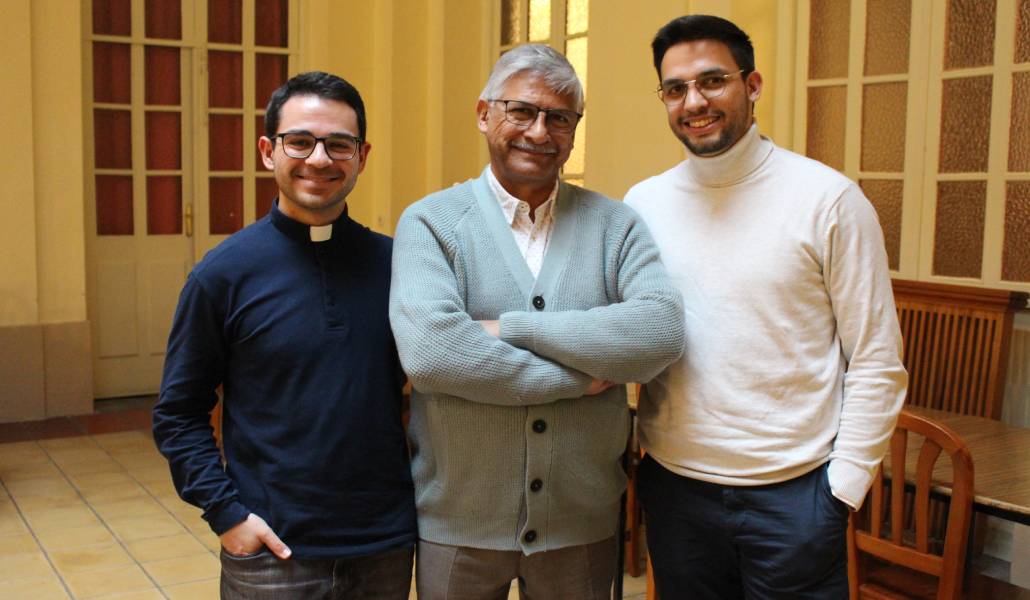 Roberto, Poncho y Santiago en el Seminario Conciliar de Madrid