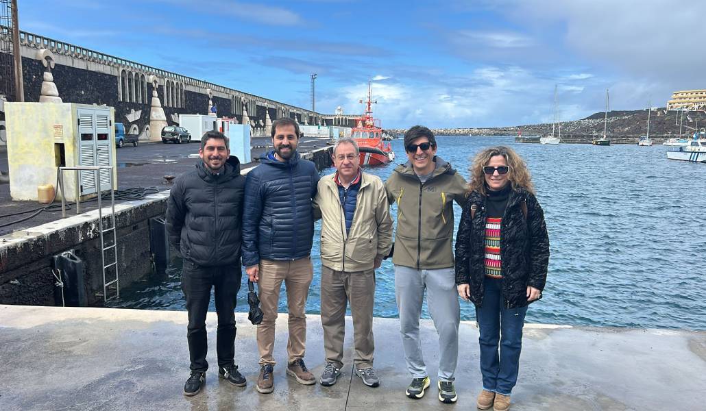 María Francisca Sánchez y Fernando Redondo durante su visita al archipiélago