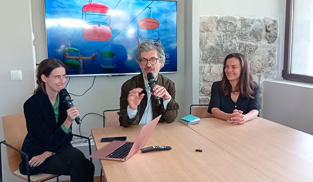 Fabrice Hadjadj en Madrid durante la presentación de Incarnatio