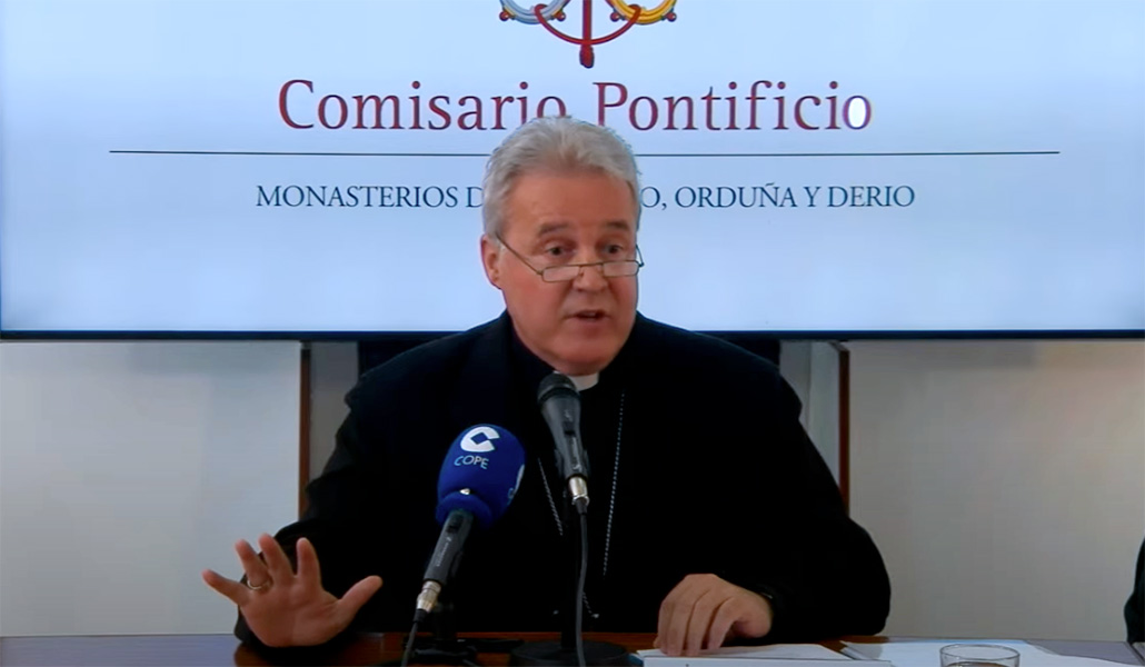Iceta durante la comparecencia ante los medios