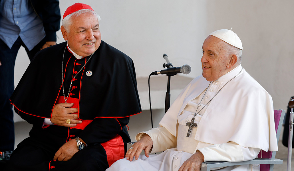 Jean-Marc Aveline con el Papa Francisco en Marsella en 2023