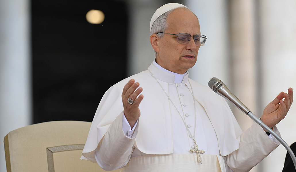 El Papa este miércoles durante su primera audiencia