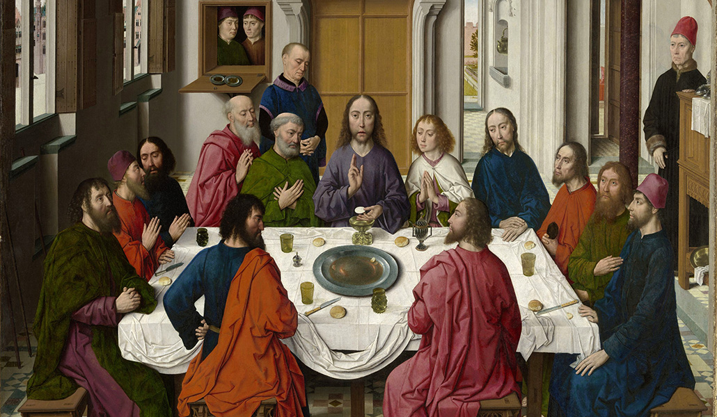 'La Última Cena'. Dieric Bouts. Iglesia de San Pedro de Lovaina (Bélgica).