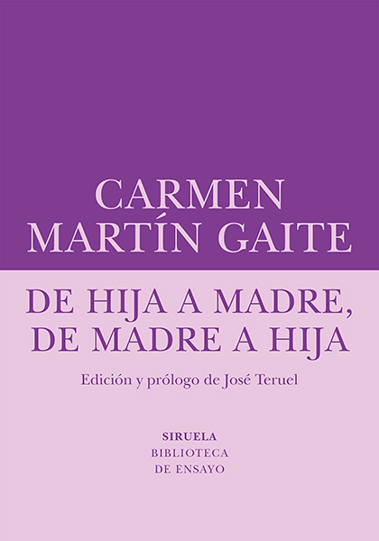 Portada de 'De hija a madre, de madre a hija'