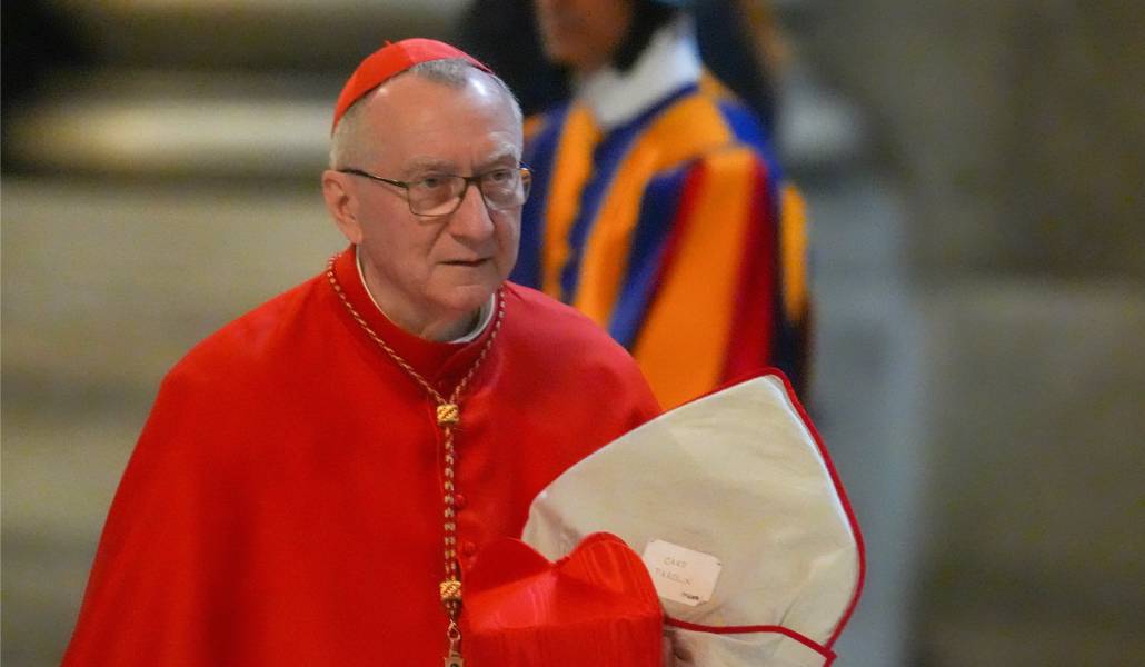 Pietro Parolin en la mañana del 7 de mayo durante la Misa 'pro eligendo Romano Pontifice'