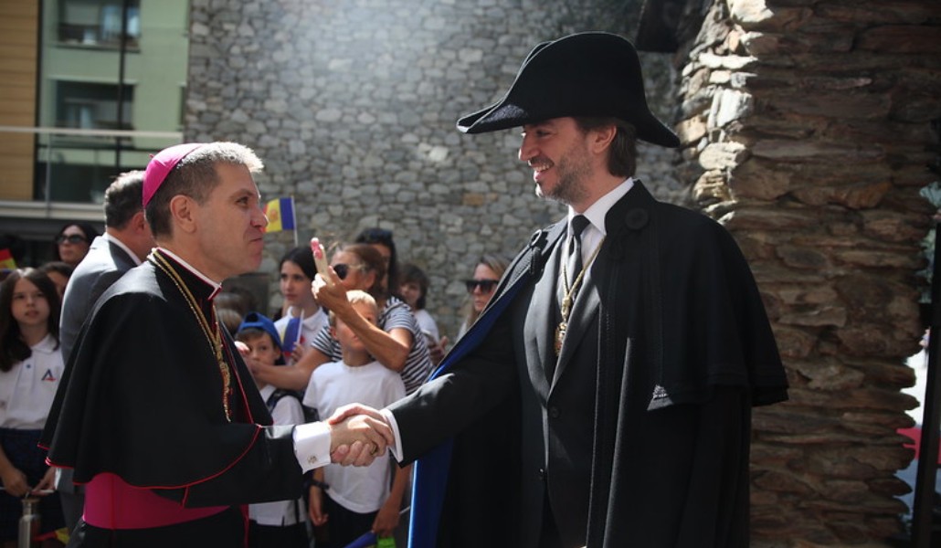 Durante los actos de jura de la Constitución andorrana