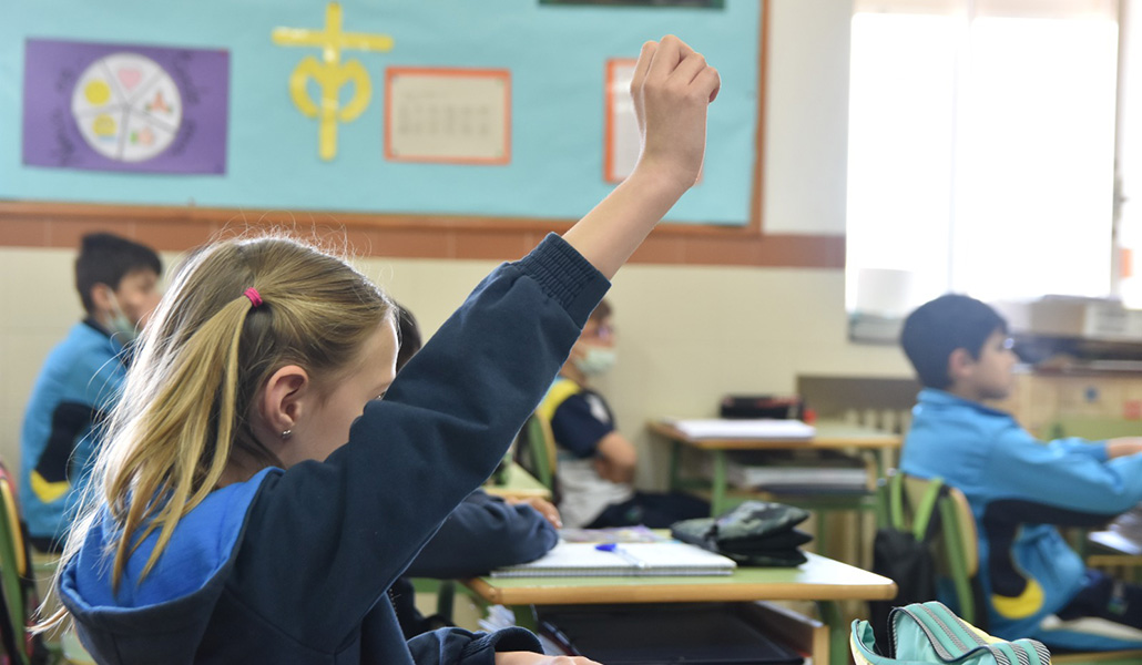 Clase de Religión en el colegio Nuestra Señora del Pilar de Valladolid