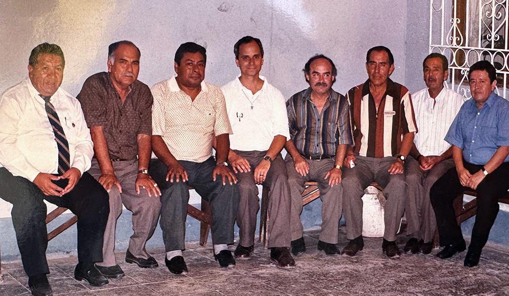 El misionero en Chulucanas, donde vivió su primera etapa en el país