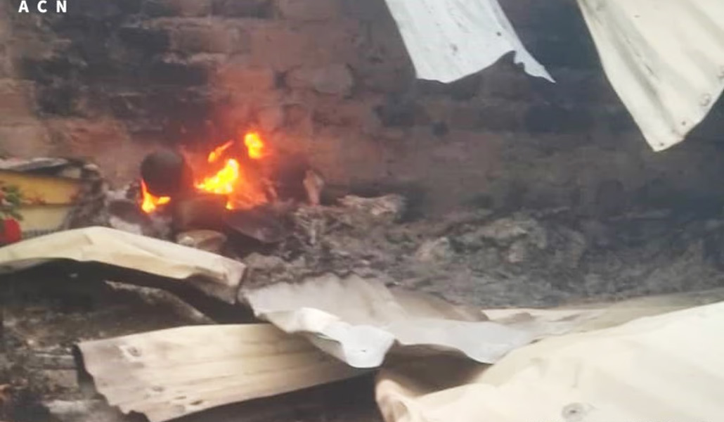 Ruinas tras el ataque contra cristianos en el estado de Benue, en Nigeria.