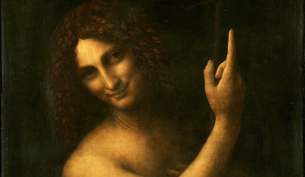 'San Juan Bautista' pintado por Leonardo da Vinci está custodiado en el Louvre.