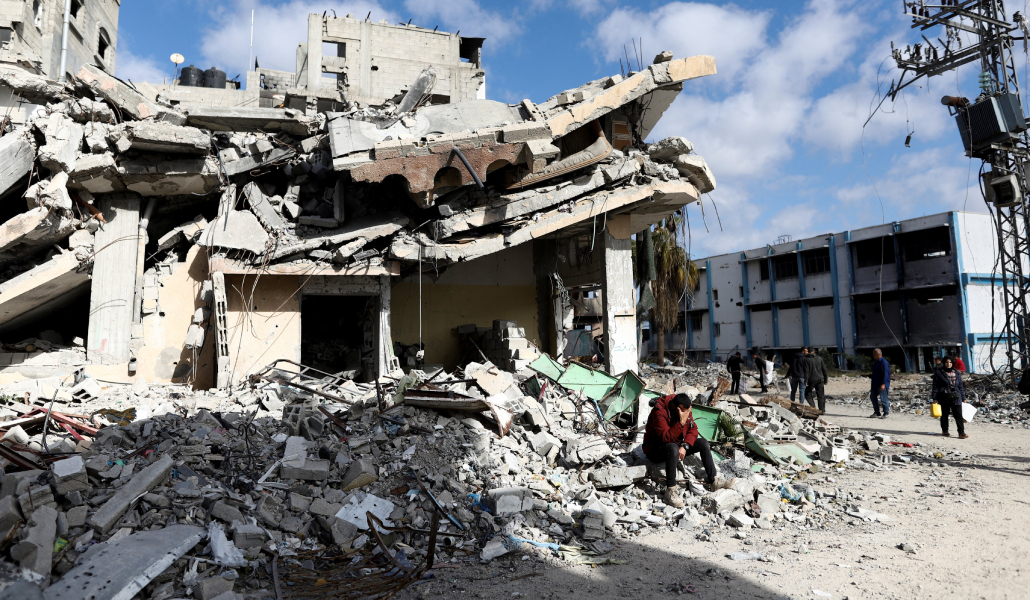 Escombros en Gaza tras un ataque israelí el 17 de enero