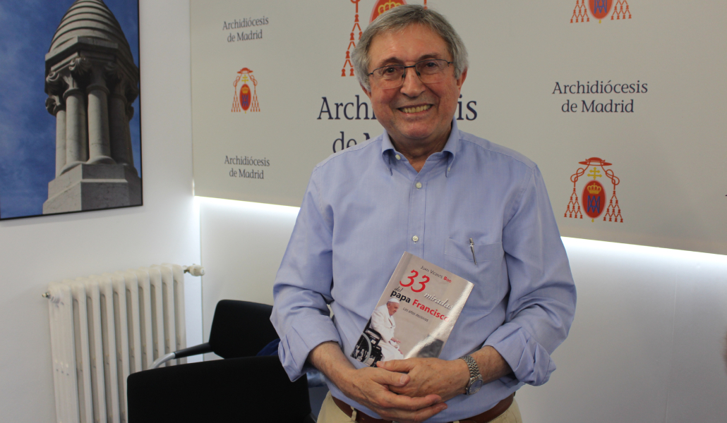 Juan Vicente Boo en el salón de actos de la archidiócesis de Madrid