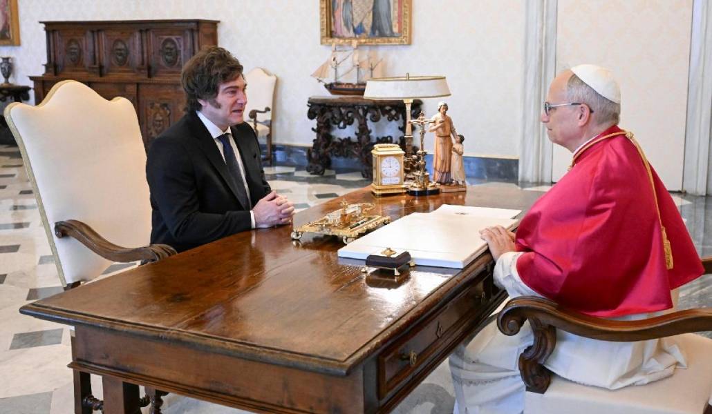 El Papa recibe en audiencia al presidente de Argentina, Javier Milei