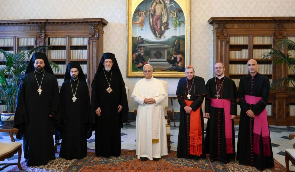 El Papa y los miembros de la delegación del Patriarcado ecuménico