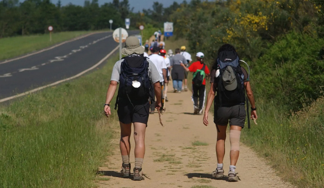 Peregrinos se dirigen a Santiago de Compostela