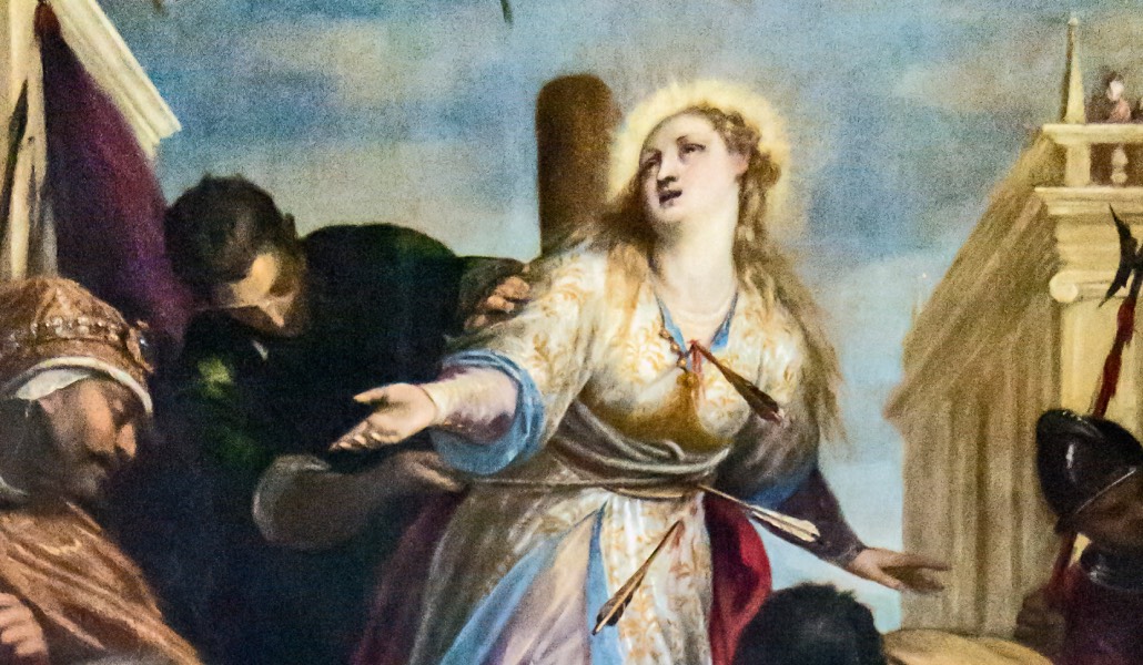 Martirio de Santa Cristina (detalle), pintado por Sante Peranda en 1604.