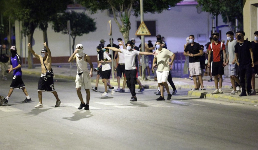 Participantes en los actos violentos, el 13 de junio en las calles de Torre Pacheco