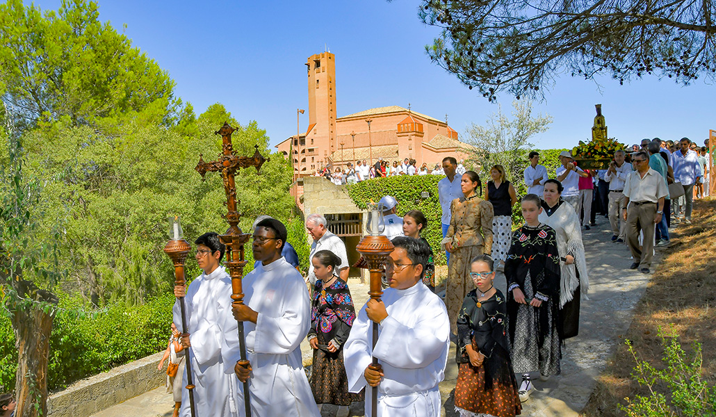Procesión de la Virgen de Torreciudad en 2023