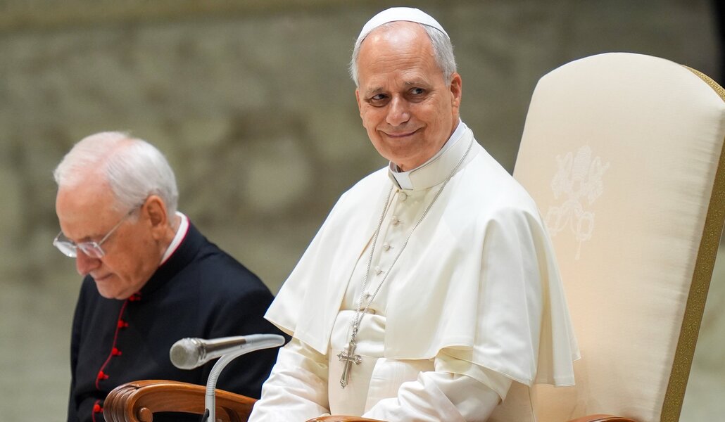 El Papa durante la audiencia del 20 de agosto en el Aula Pablo VI. Foto: CNS photo / Lóla Gomez.