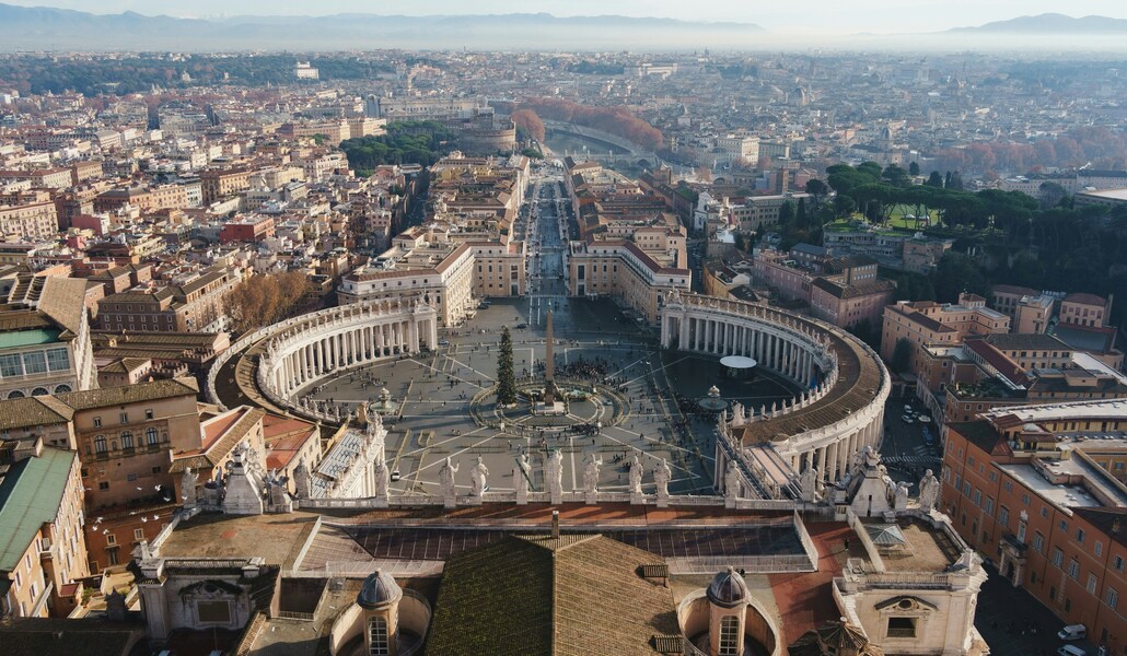 Vista aérea del Vaticano.