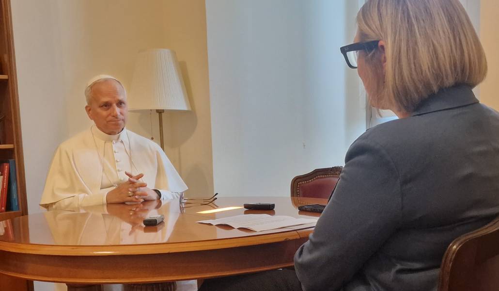 Un momento durante la entrevista