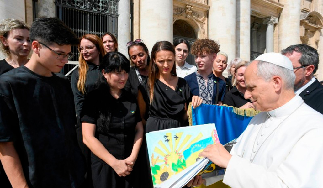 Las mujeres durante su encuentro con León XIV el 17 de septiembre
