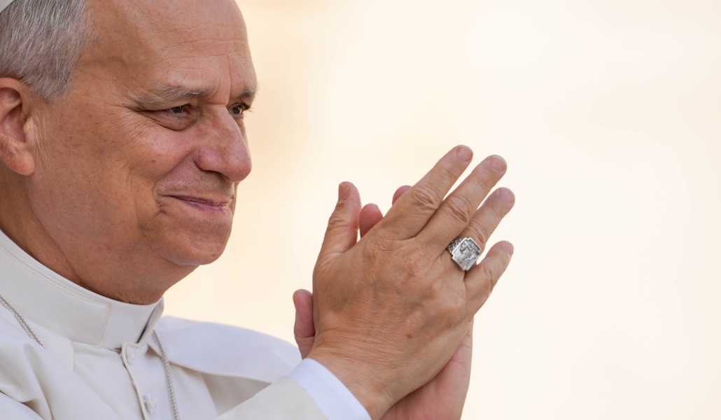 Primer plano de la cara del Santo Padre.