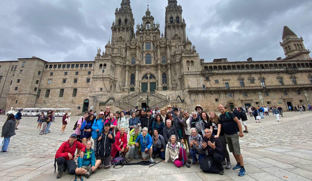 En una peregrinación a Santiago de Compostela