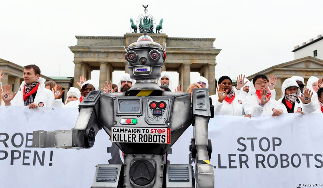 Manifestación en Berlín (Alemania) contra los robots asesinos