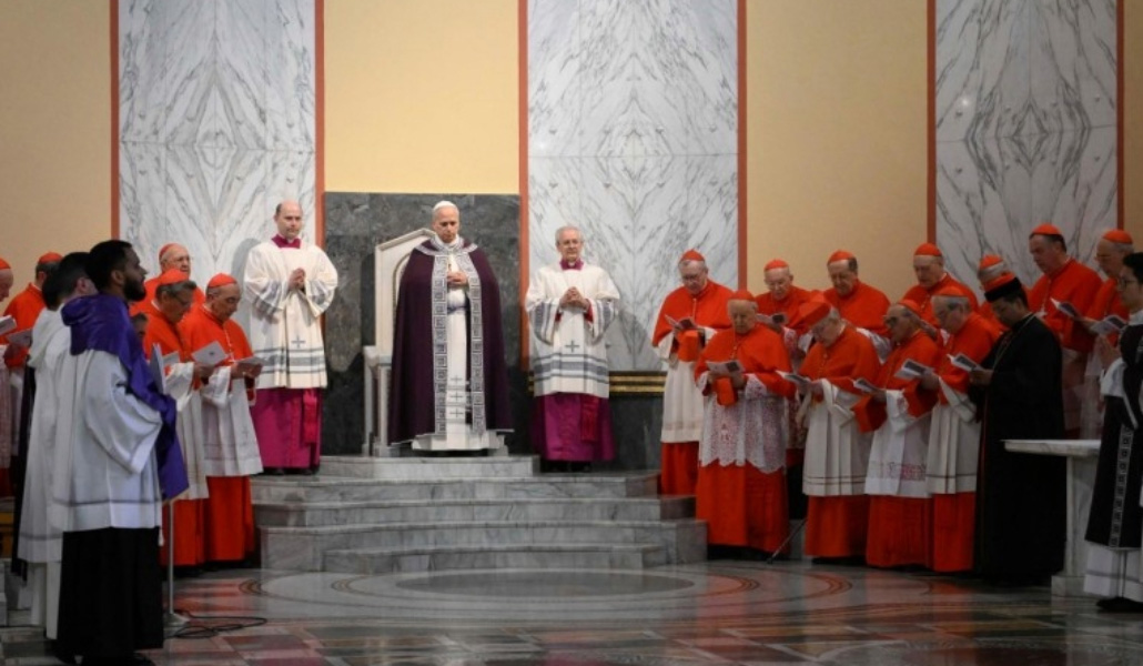 El Papa durante la celebración.