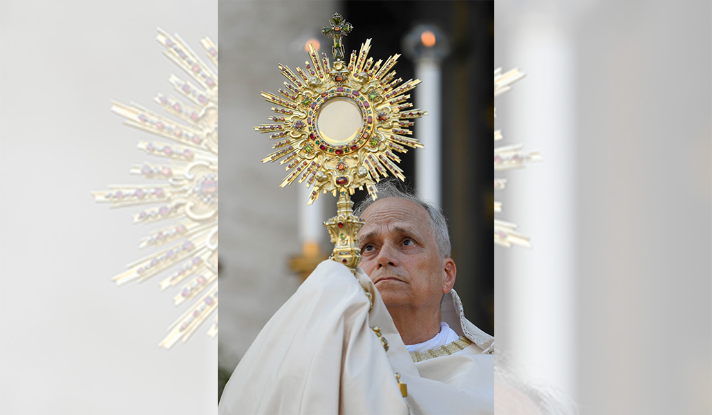 El Papa León XIV en la última celebración del Corpus Christi en Roma.