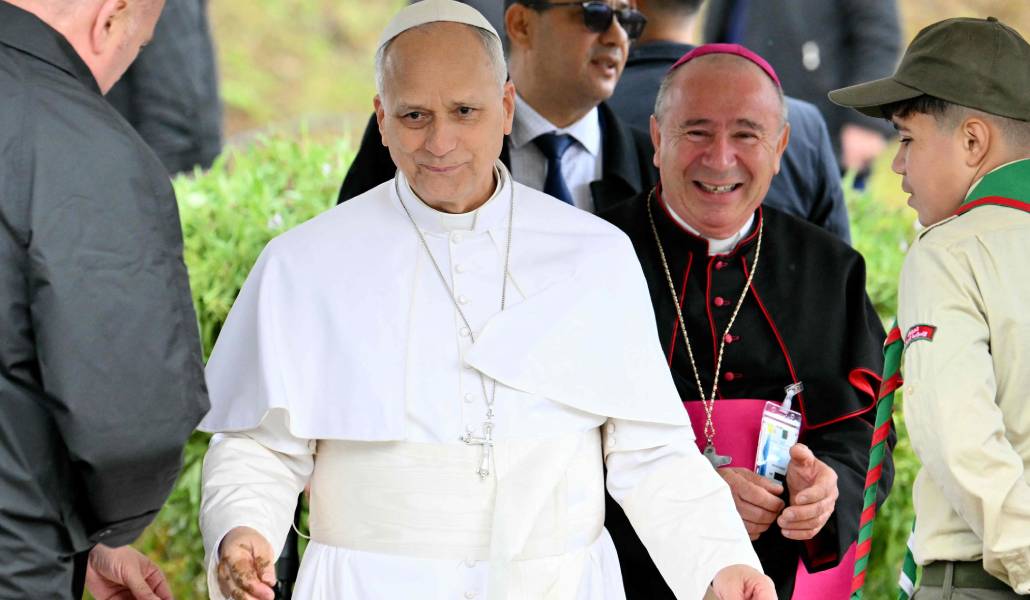 Un momento de la visita del Papa a Hipona.