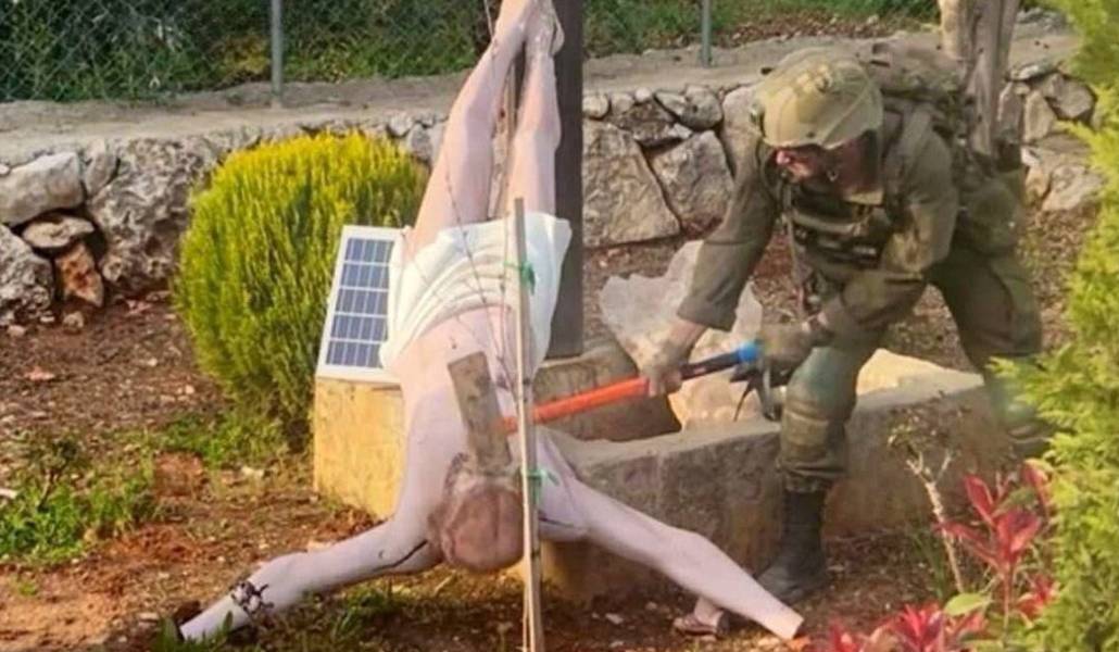 La imagen de la profanación fue difundida por redes sociales.