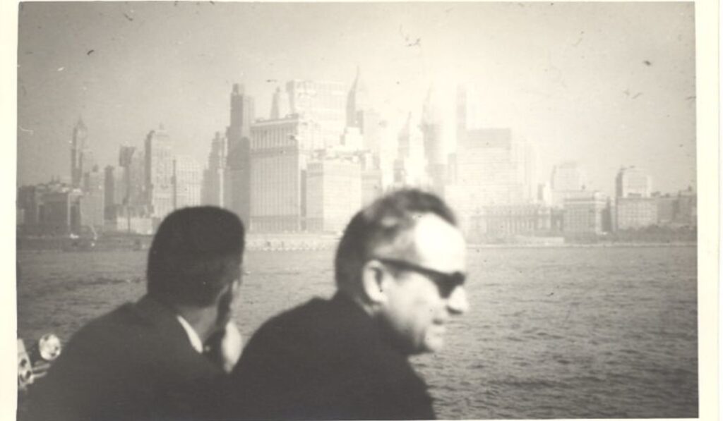 Abundio Martínez en su primer viaje a Nueva York en 1961.