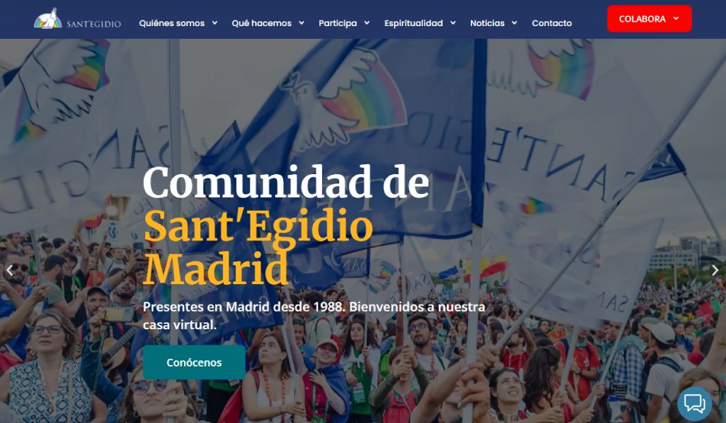 La nueva web de la Comunidad de Sant'Egidio en Madrid.
