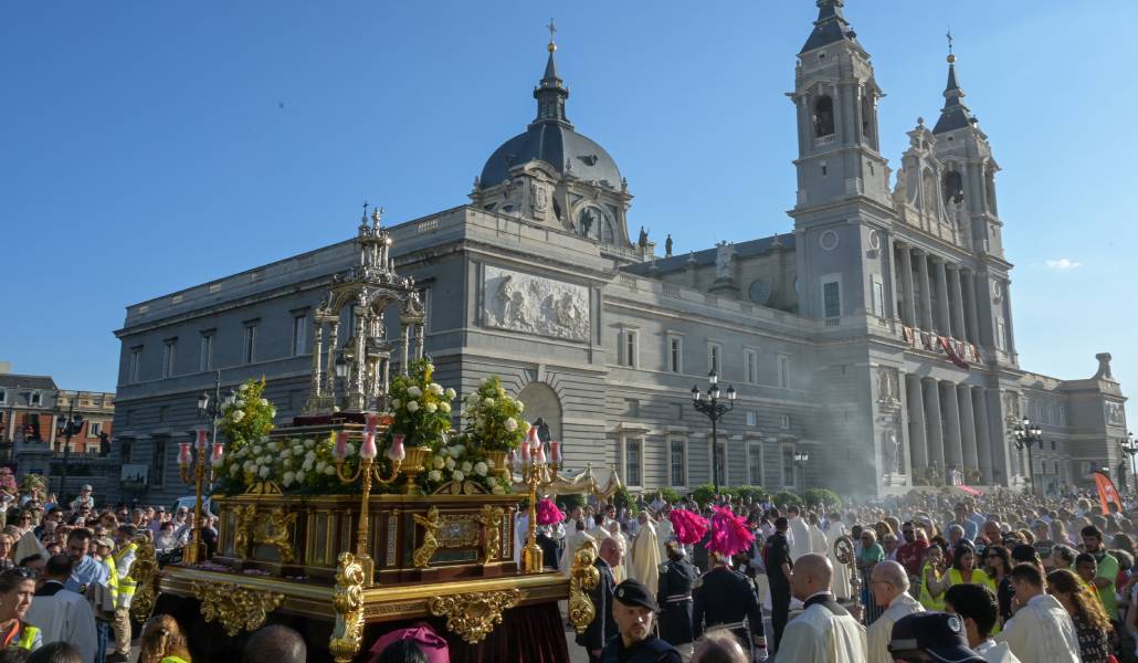 Una de las últimas procesiones del Corpus Christi en Madrid.
