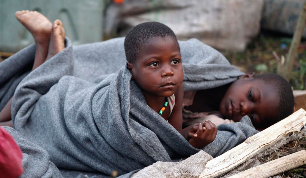 Refugiados de la República Democrática del Congo en un campo de refugiados en Uganda.