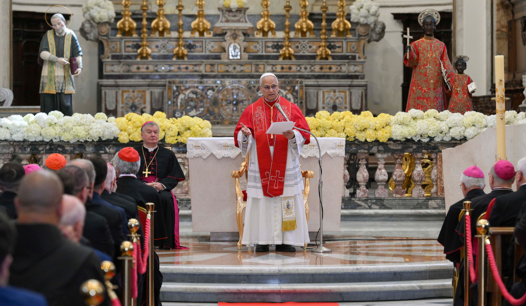 El Papa durante su discurso.