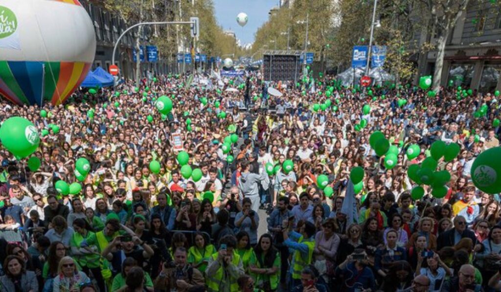 Una de las ediciones anteriores de la convocatoria. Foto: Sí a la Vida.