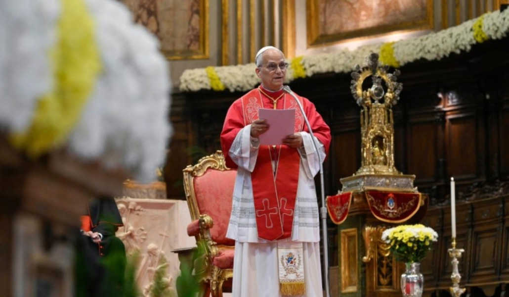 El Papa durante su discurso.