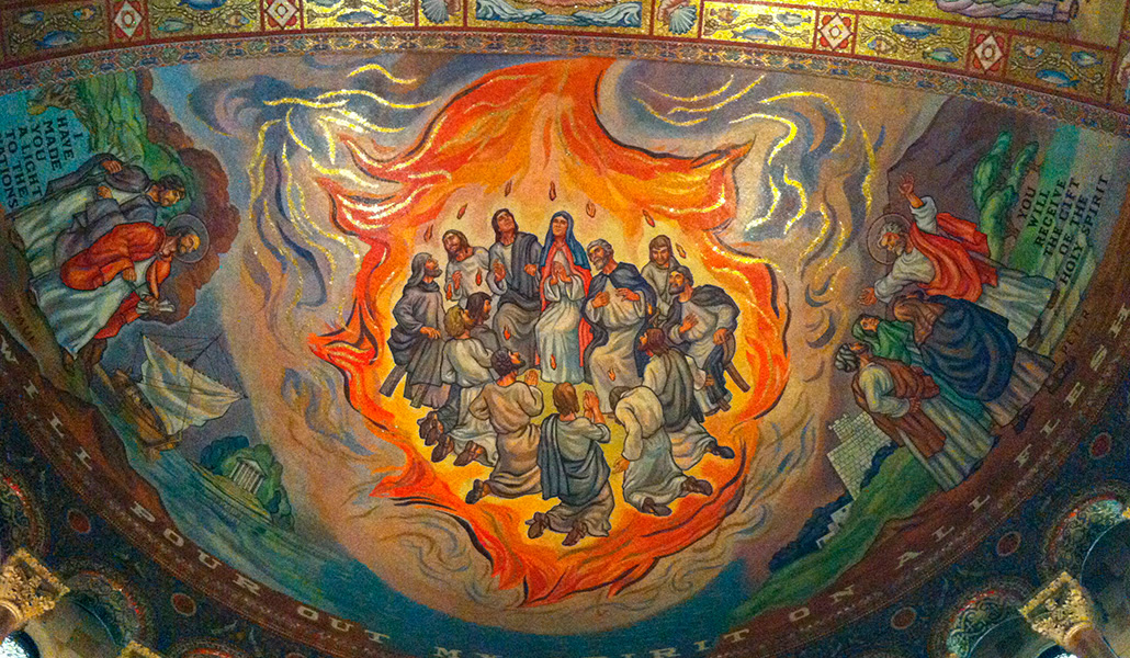 'Pentecostés'. Mosaico en la catedral basílica de Saint Louis, en Misuri (Estados Unidos).